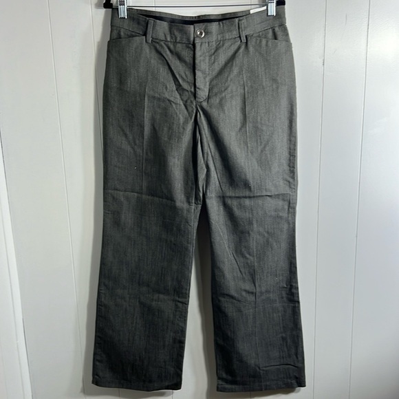 Lee Regular Fit Trouser mid Rise Flex Motion Dark Gray Womens Size 10 Short - Picture 1 of 7
